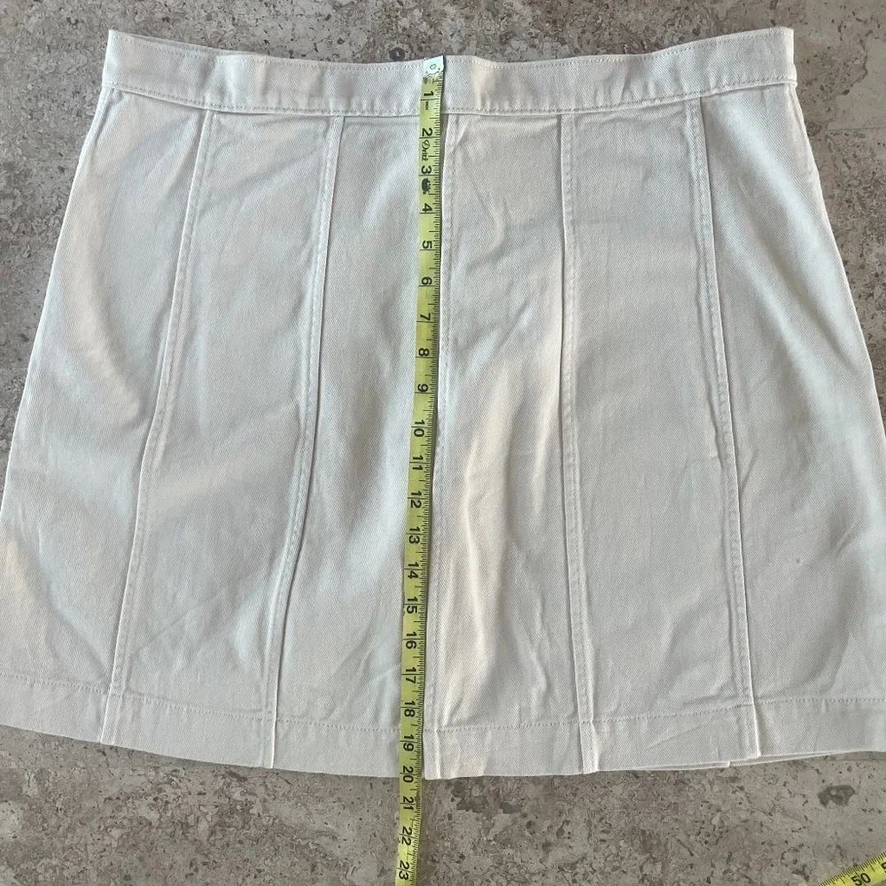 Banana Republic BUTTON-FRONT TWILL MINI SKIRT SZ 16